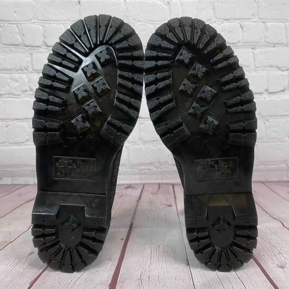 Dr. Martens 1461 Quad Faux Fur Lined Metallic Platform Derby Shoes Women's Sz 7